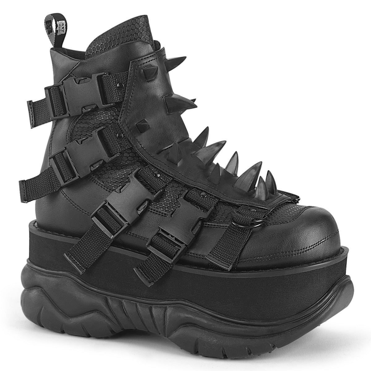 Demonia Neptune-68 - Blk Vegan Leather
