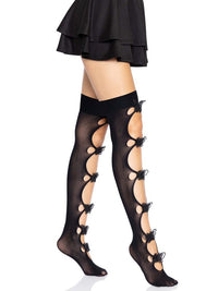 Net Cut Out Butterfly Applique Thigh Highs - Model Express VancouverHosiery