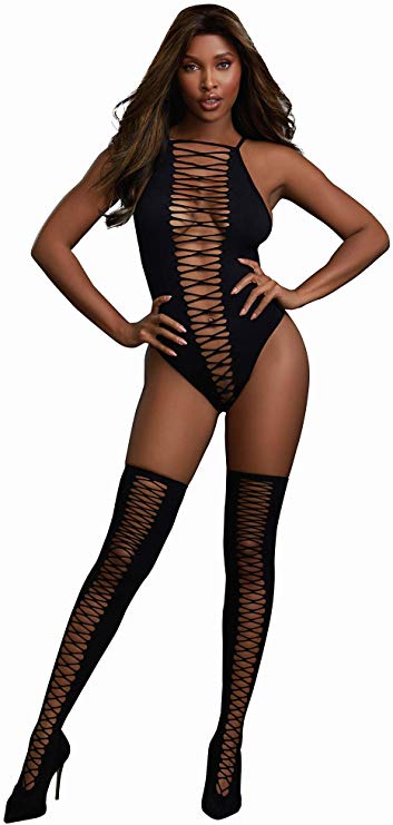 Opaque Seamless Teddy Black - Model Express VancouverLingerie