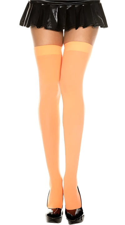 Opaque Thigh High Neon Orange - Model Express VancouverHosiery