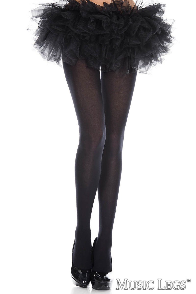 Opaque Tights Black - Model Express VancouverHosiery