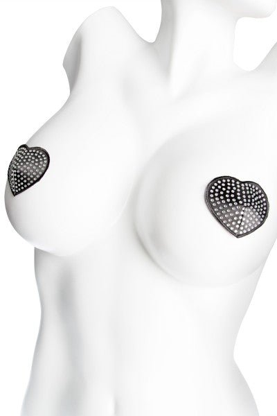 Pasties Heart with Rhinestone Black - Model Express VancouverAccessories