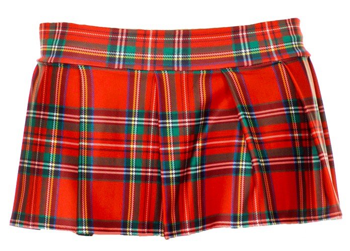 Plaid Mini Skirt - Red - Model Express VancouverClothing