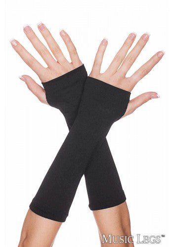 Plain Fingerless Arm Warmers Black - Model Express VancouverAccessories