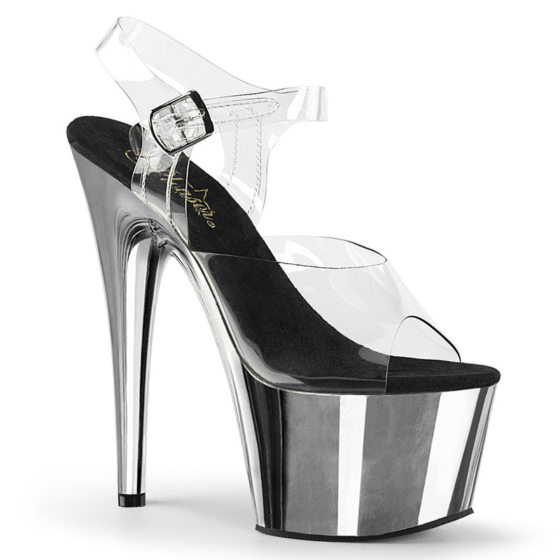 Pleaser Adore 708 Silver Chrome - Model Express VancouverShoes