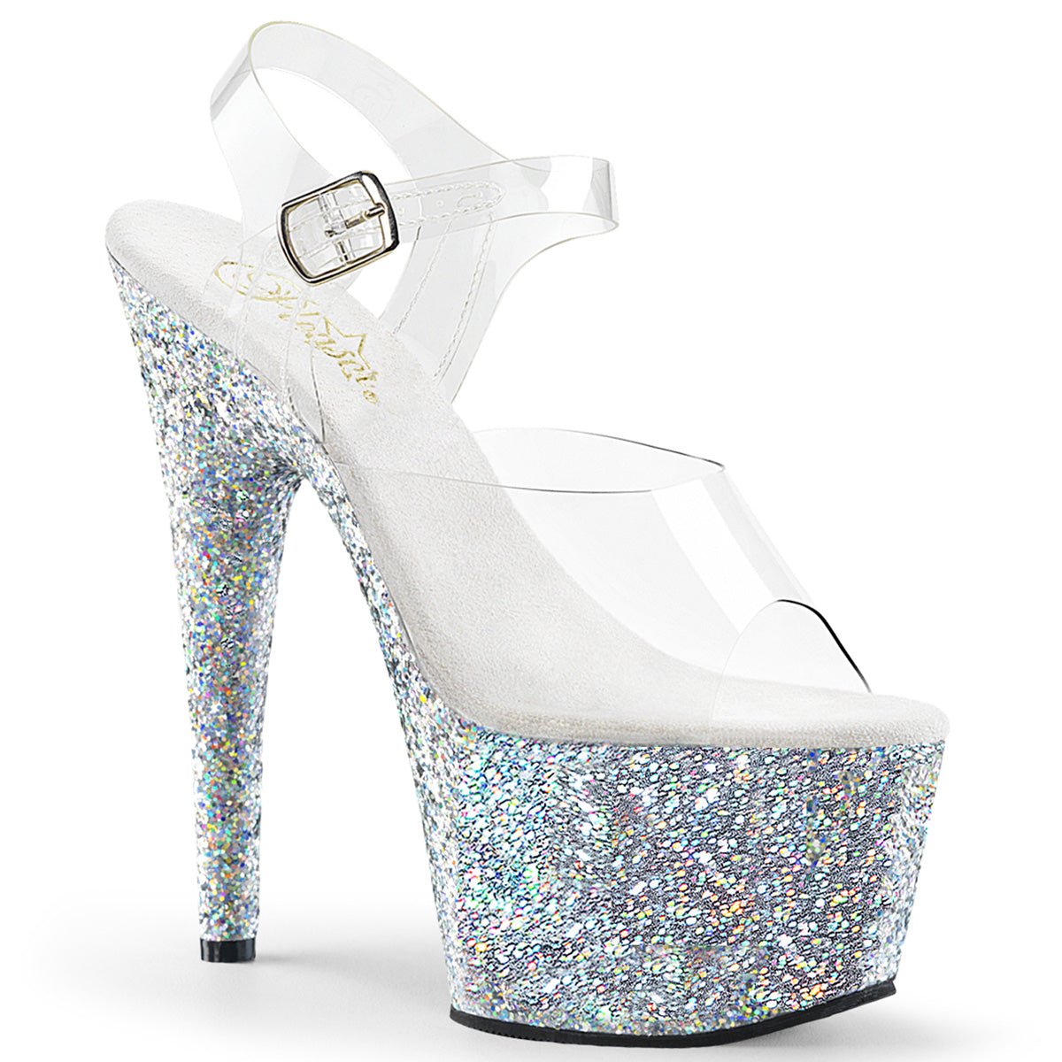 Pleaser Adore 708LG Silver Glitter - Model Express VancouverShoes