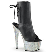 Pleaser Bejeweled 1018DM-7 Black Matte/Silver - Model Express VancouverBoots