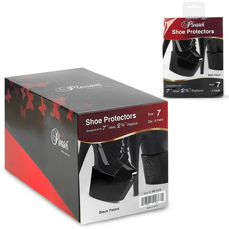 Pleaser Black Patent Shoe Protectors 7" - Model Express VancouverAccessories