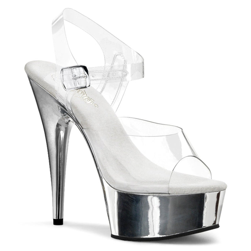 Pleaser Delight 608 Silver - Model Express VancouverShoes