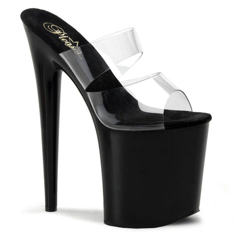 Pleaser Flamingo 802 Clear/Black - Model Express VancouverShoes