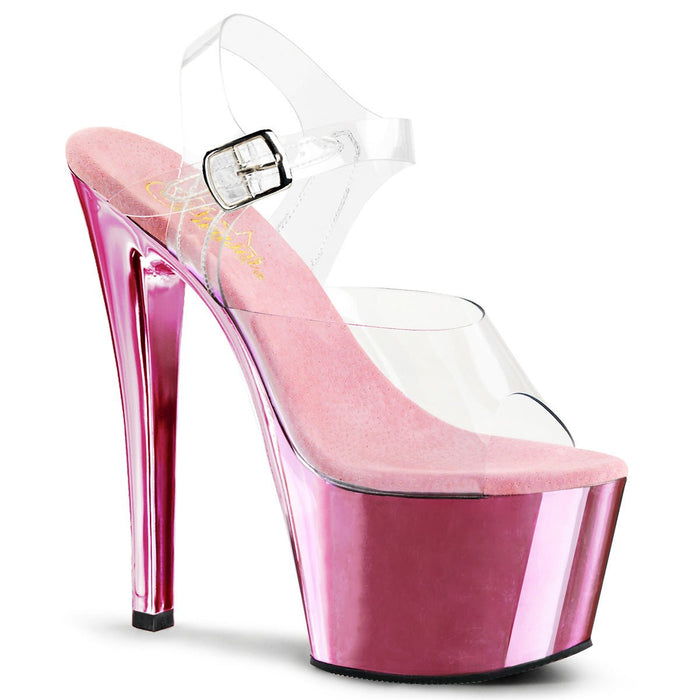 Pleaser Sky 308 Baby Pink Chrome - Model Express VancouverShoes