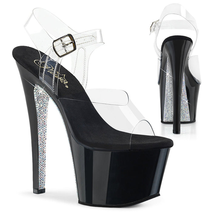 Pleaser Sky 308CRS Black/Silver - Model Express VancouverShoes