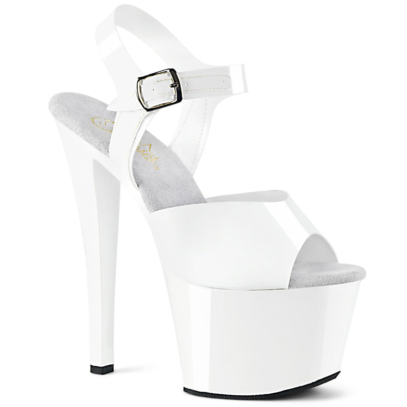 Pleaser Sky 308N/BTPU White - Model Express VancouverShoes