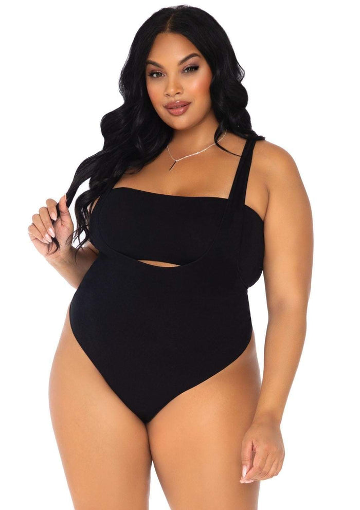 Plus Size Bandeau and Suspender Bodysuit - Model Express VancouverLingerie