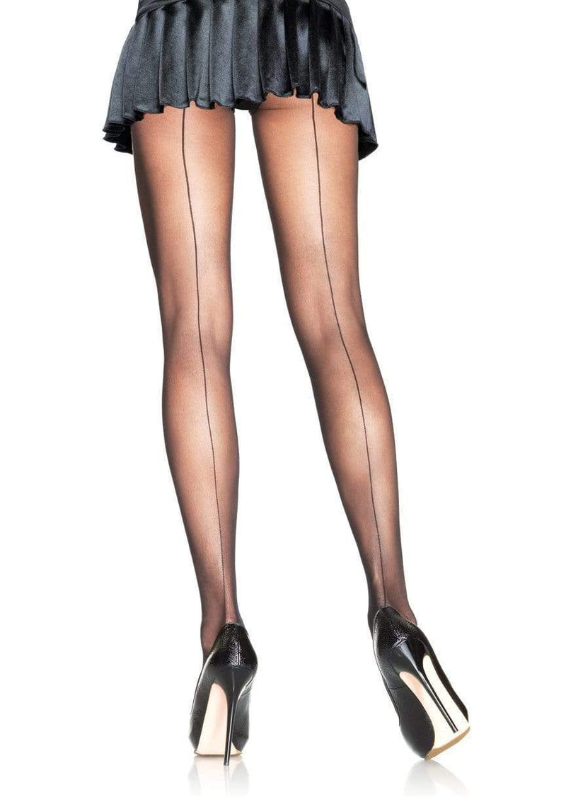 Plus Size Sheer Backseam Pantyhose Black - Model Express VancouverHosiery