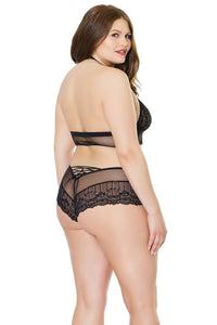 Plus Size Top and Booty Shorts Black - Model Express VancouverLingerie
