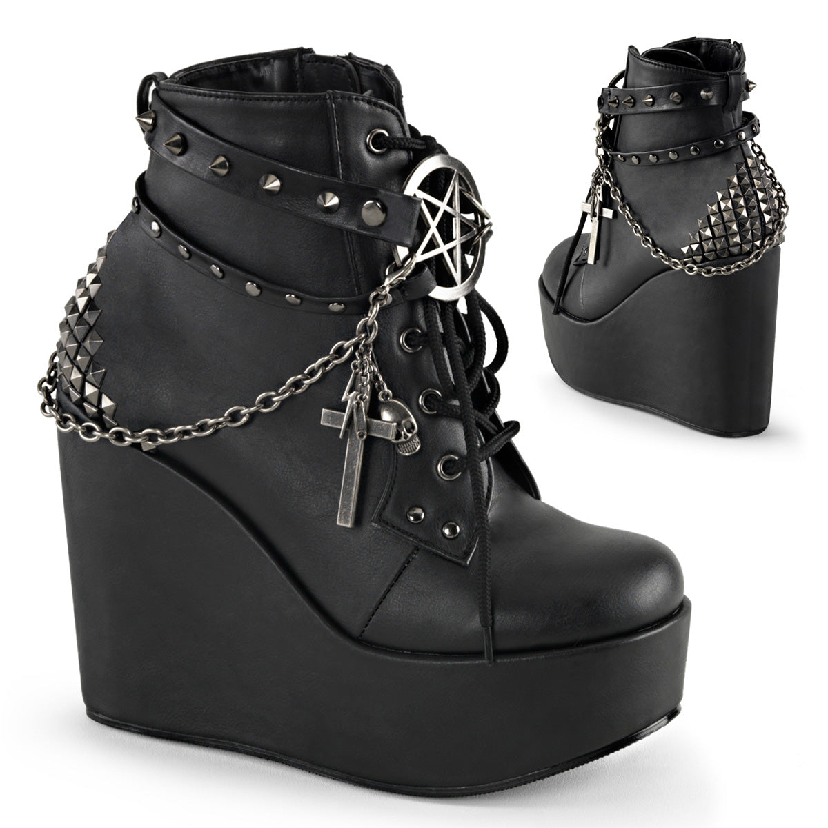 Demonia Poison-101 - Blk Vegan Leather