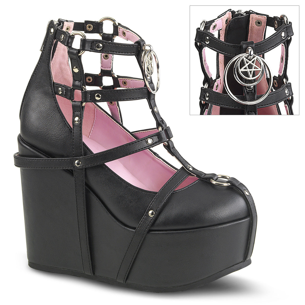 Demonia Poison-25-1 - Blk Vegan Leather