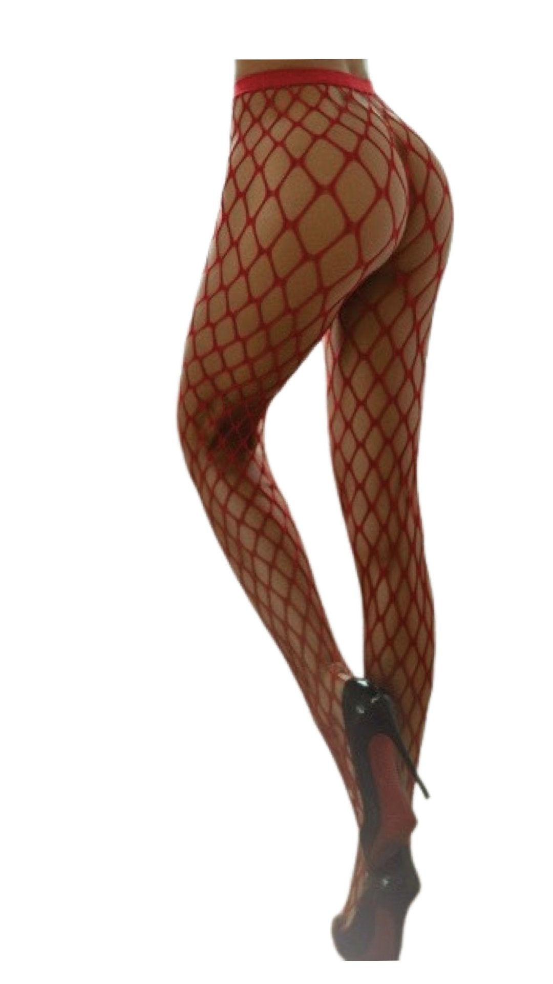 Pothole Net Pantyhose Red - Model Express VancouverHosiery