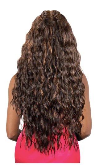 Pre-Styled Two Braid Long Wavy Wig - Black - Model Express VancouverAccessories