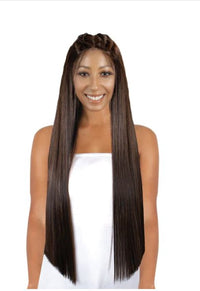 Pre-Styled Two Braid Straight Wig - Auburn - Model Express VancouverAccessories