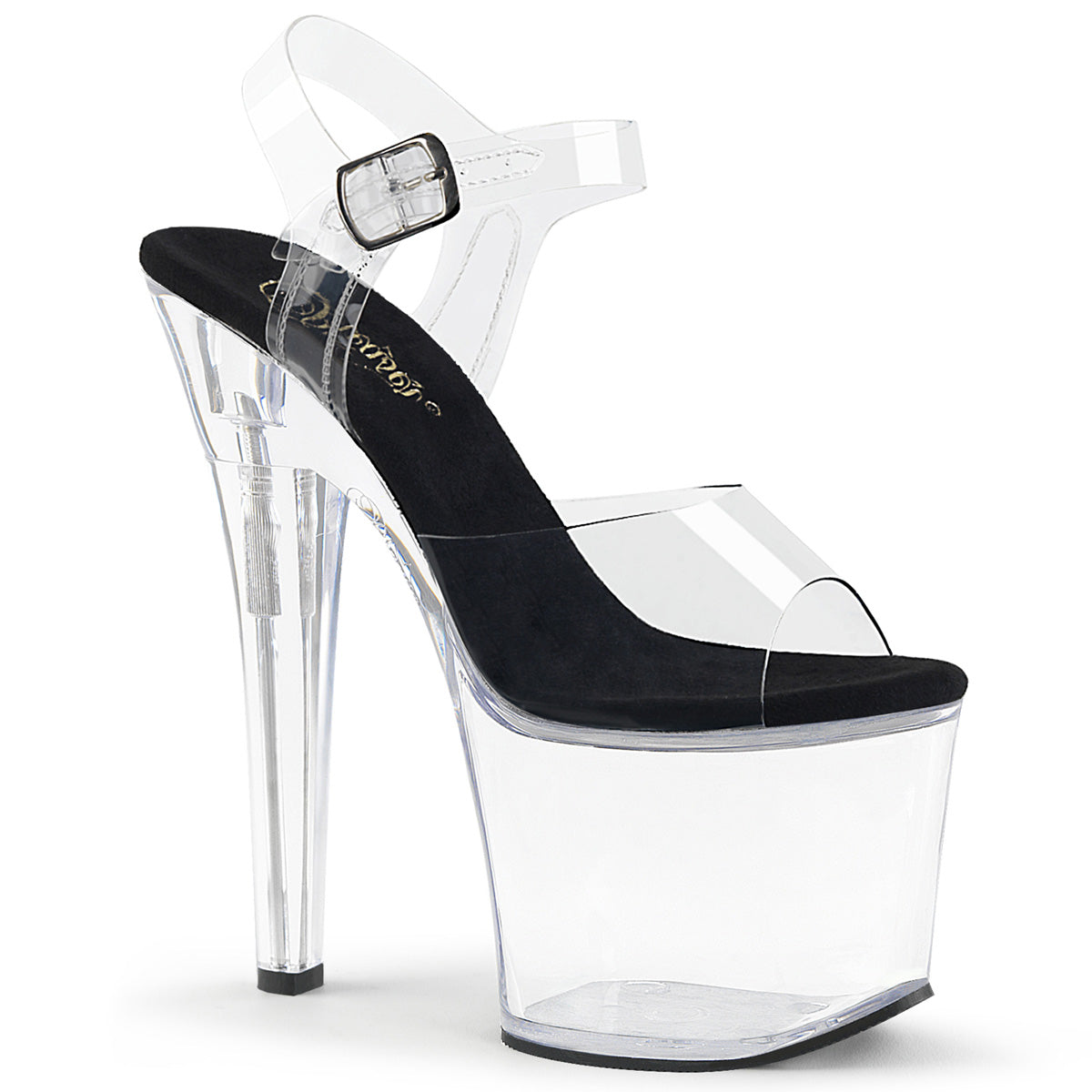 Pleasers Radiant-708 - Clr-Blk/Clr