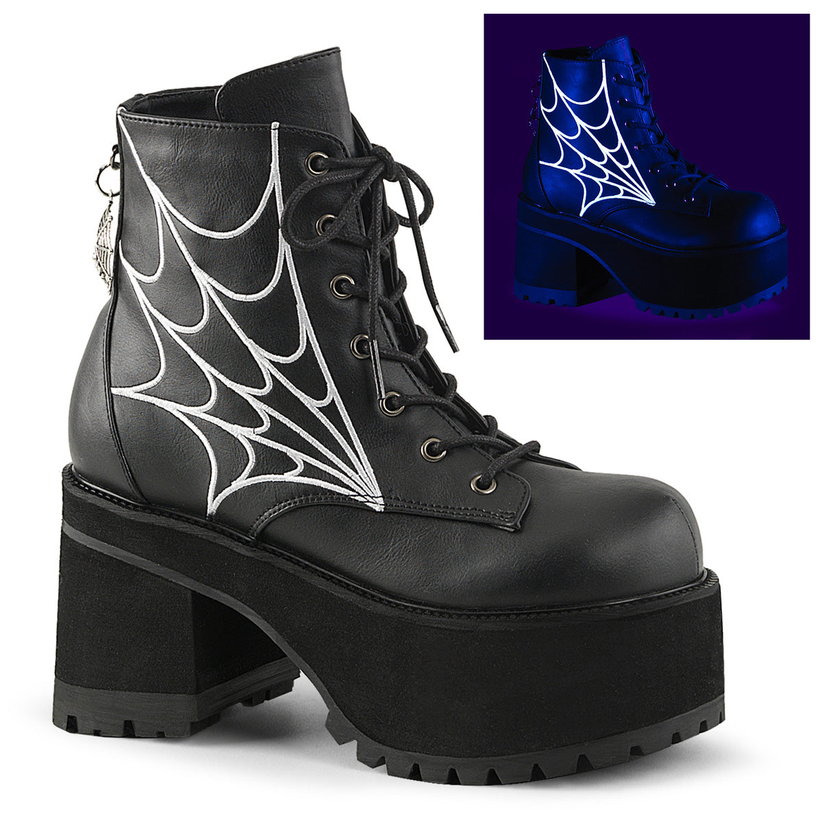 Demonia Ranger-105 - Blk Vegan Leather