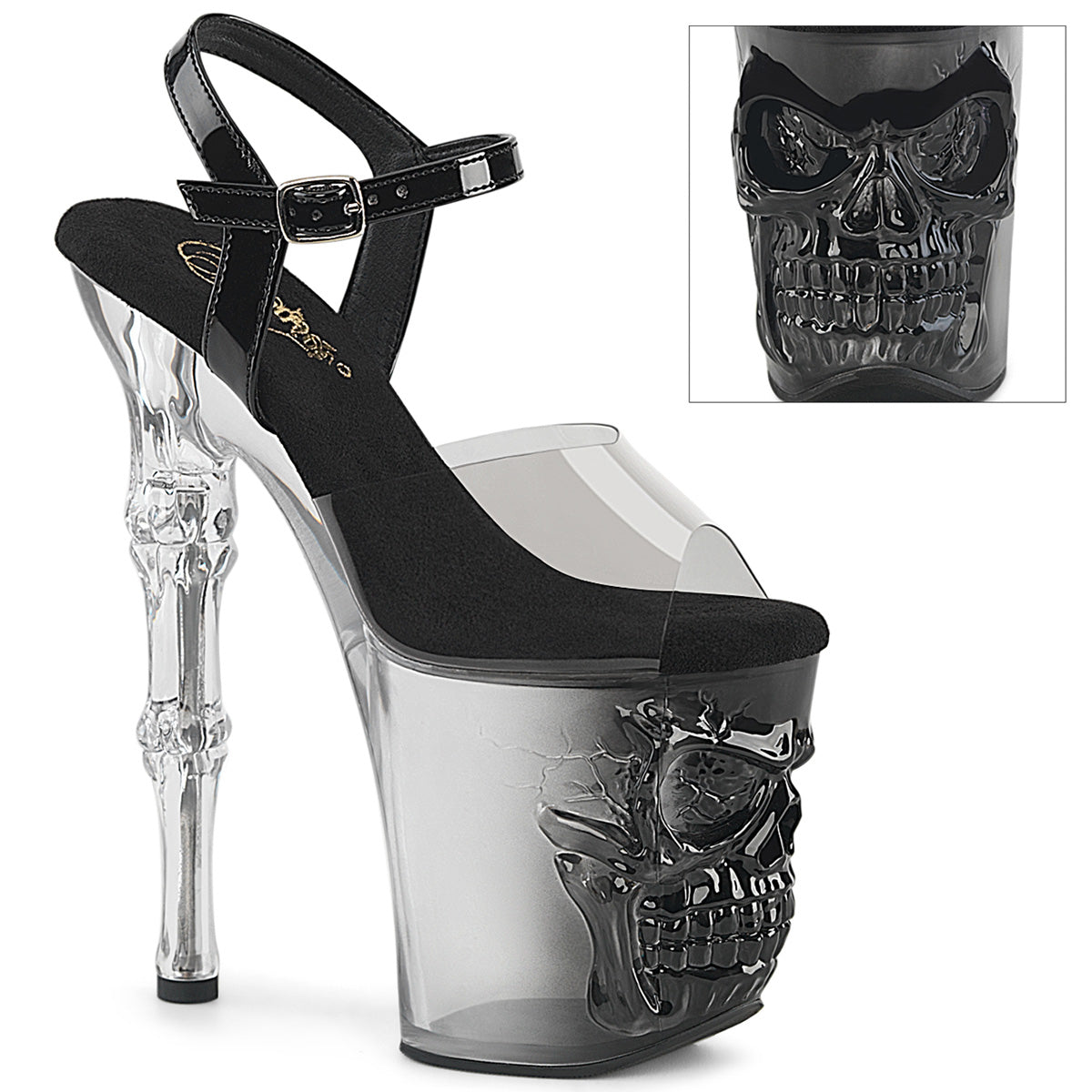 Pleasers Rapture-808T-1 - Smoke-Blk/Blk-Clr Ombre