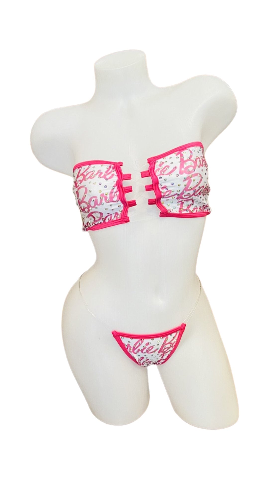 Rhinestone Bandeau Set - Barbie - Model Express VancouverBikini