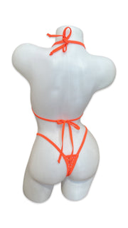 Rhinestone Bikini Baby Neon Orange - Model Express VancouverBikini