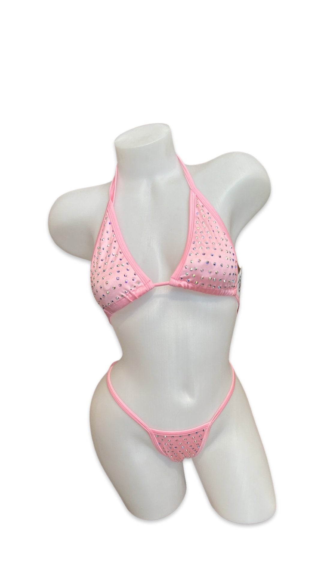 Rhinestone Bikini Baby Pink - Model Express VancouverBikini