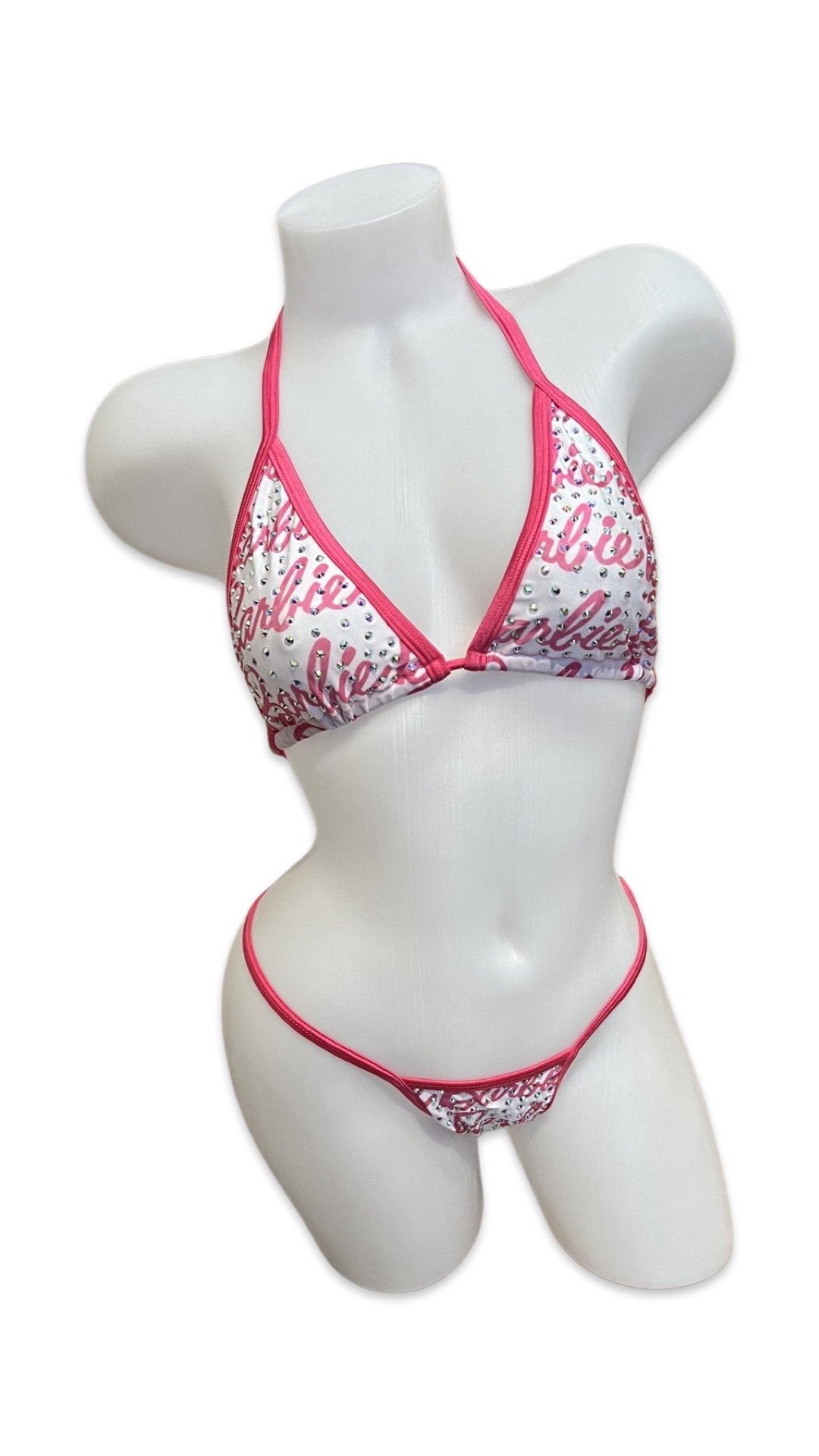 Rhinestone Bikini Barbie Pink - Model Express VancouverBikini