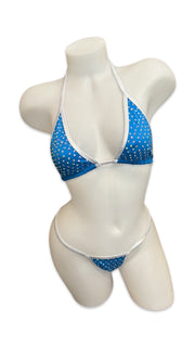 Rhinestone Bikini Blue/Silver - Model Express VancouverBikini