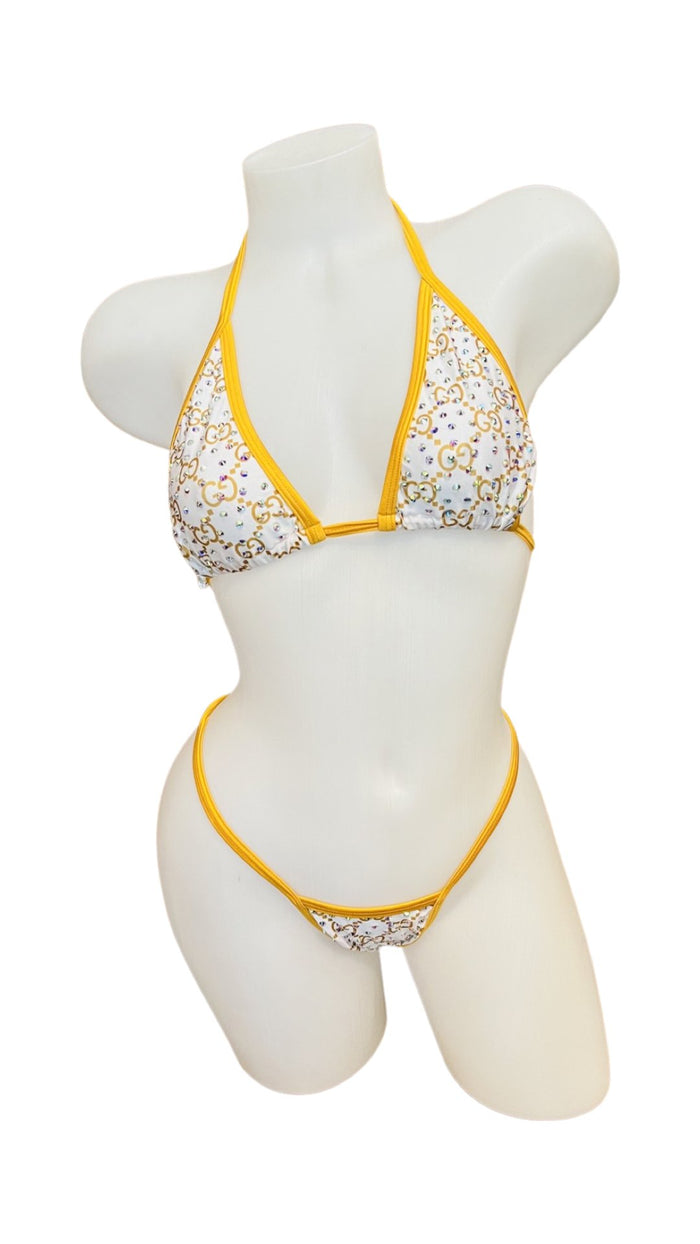 Rhinestone Bikini Design Gold - Model Express VancouverBikini