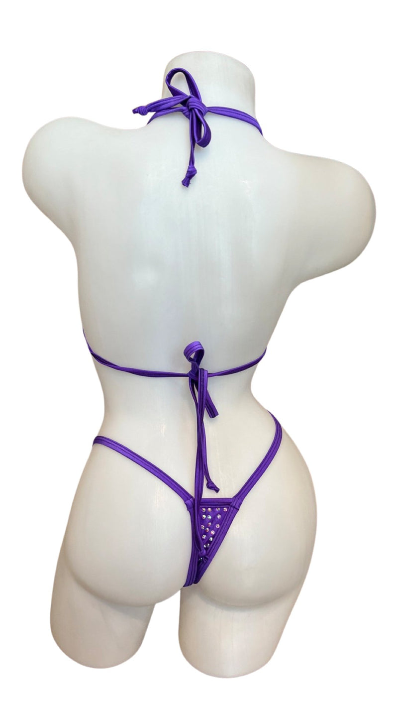 Rhinestone Bikini Design Purple - Model Express VancouverBikini