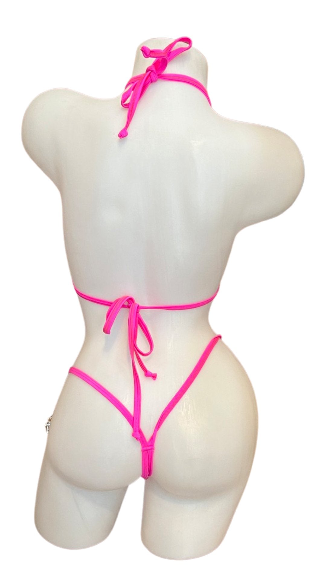 Rhinestone Bikini Hot Pink - Model Express VancouverBikini