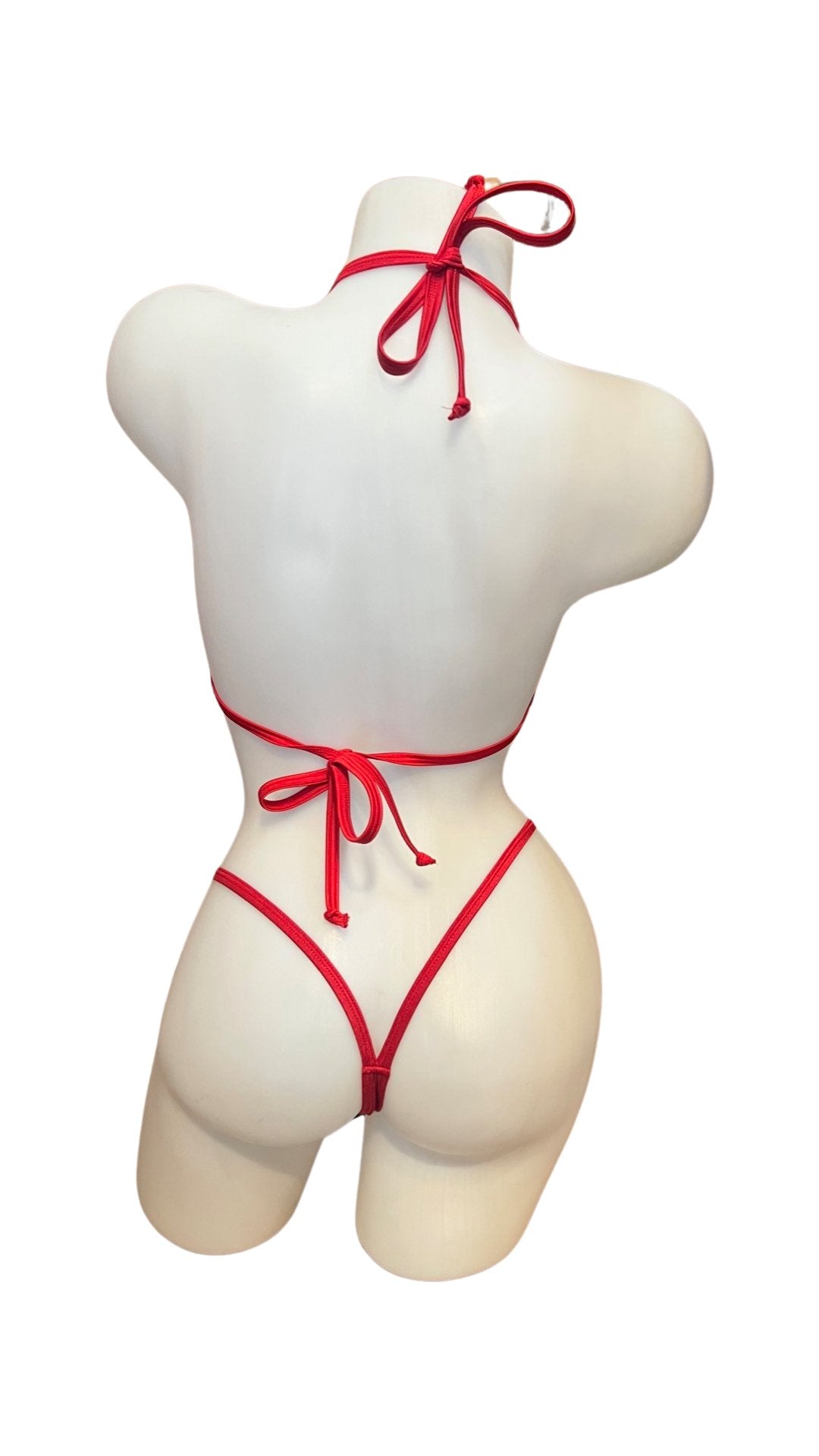 Rhinestone Bikini Metallic Red - Model Express VancouverBikini