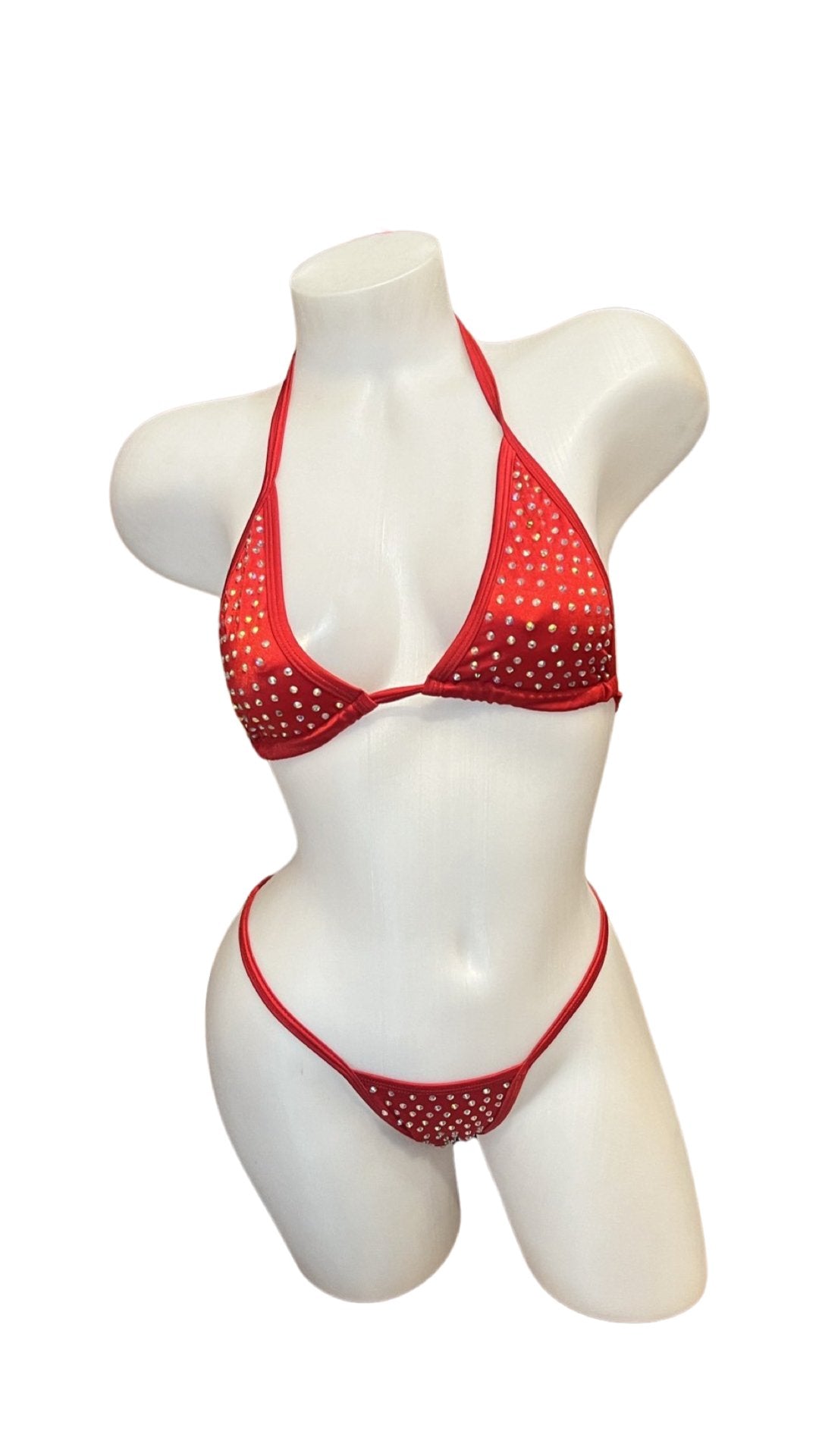 Rhinestone Bikini Red - Model Express VancouverBikini