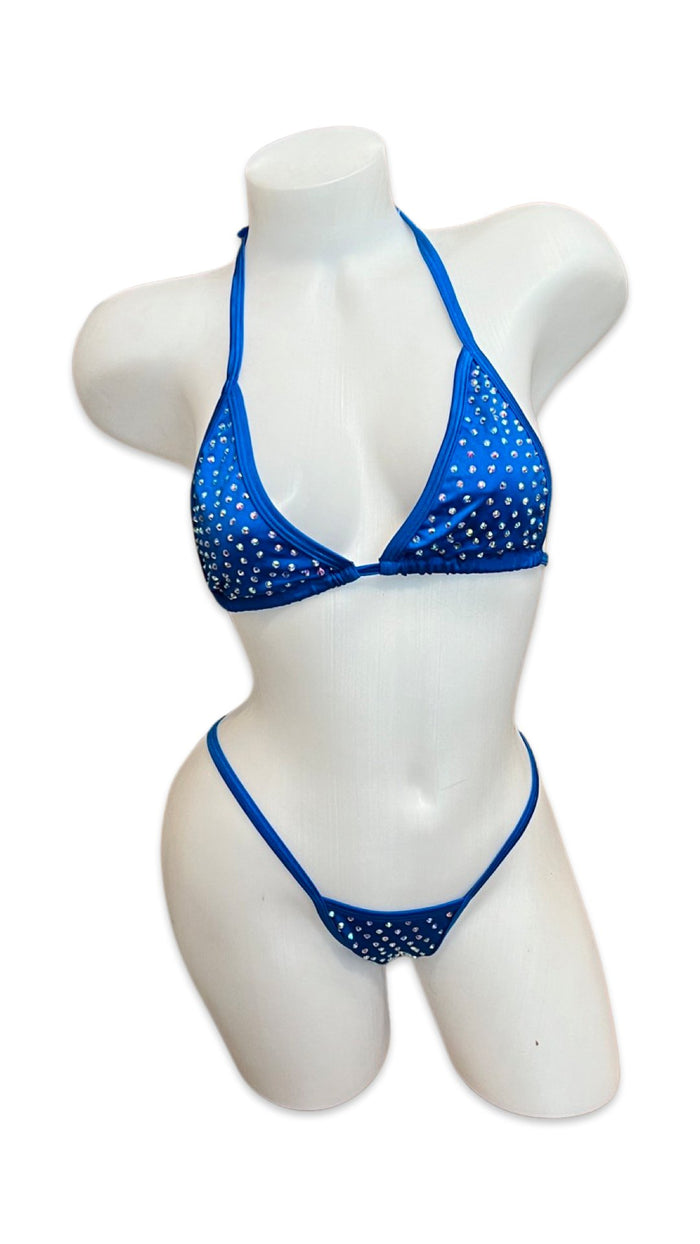 Rhinestone Bikini Royal Blue - Model Express VancouverBikini