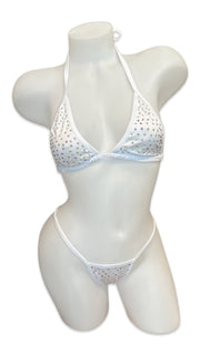 Rhinestone Bikini White - Model Express VancouverBikini