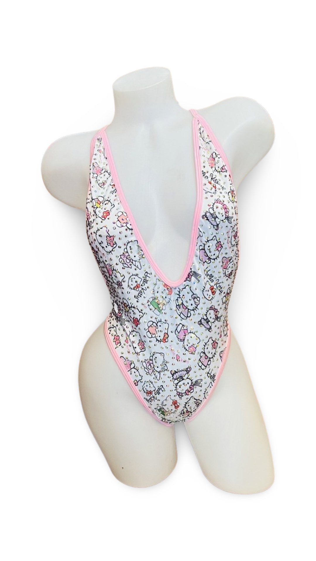 Rhinestone One Piece Bodysuit Hello Kitty - Model Express VancouverBikini