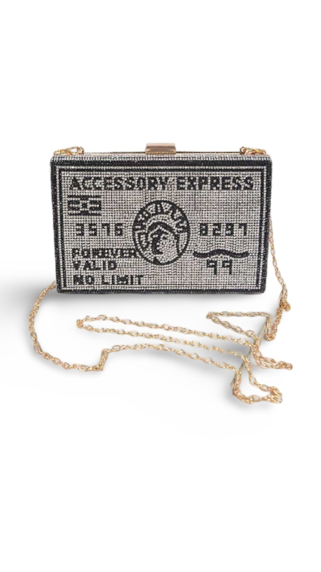 Rhinestone Platinum Amex Money Bag - Model Express VancouverAccessories