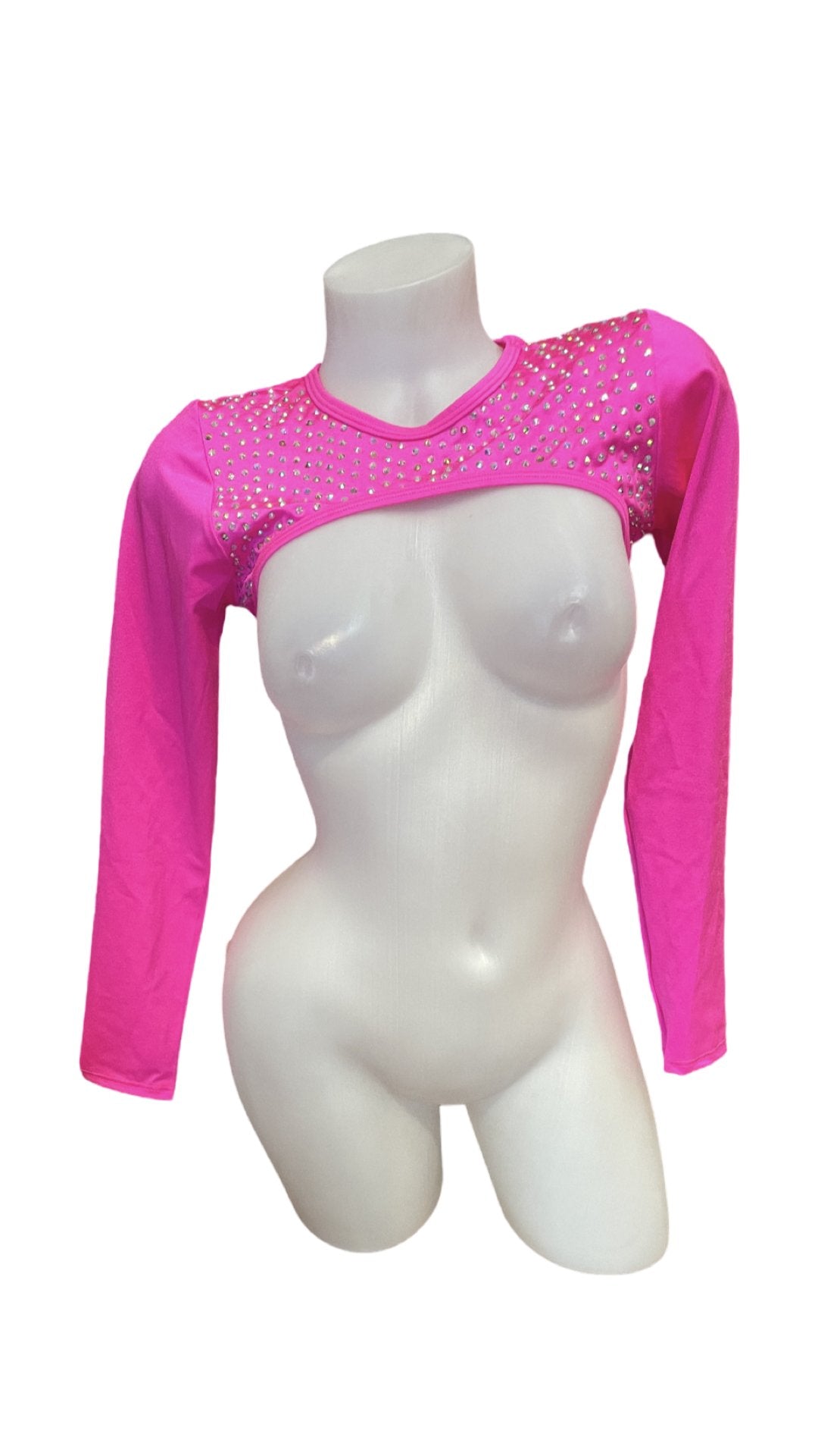 Rhinestone Shoulder Bolero Hot Pink - Model Express VancouverBikini