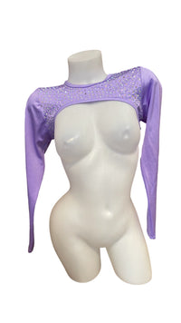 Rhinestone Shoulder Bolero Lilac - Model Express VancouverBikini