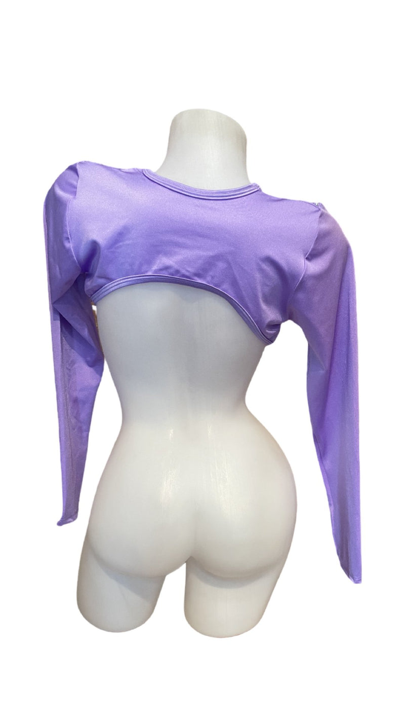 Rhinestone Shoulder Bolero Lilac - Model Express VancouverBikini