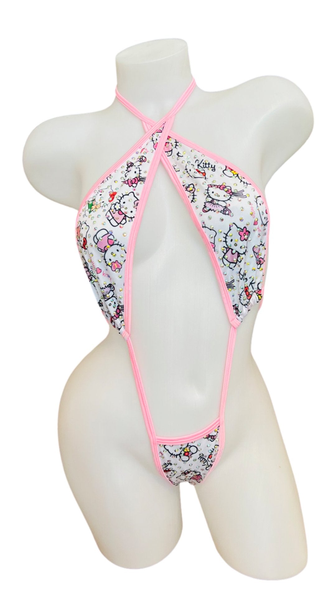 Rhinestone Sling Shot Hello Kitty - Model Express VancouverBikini