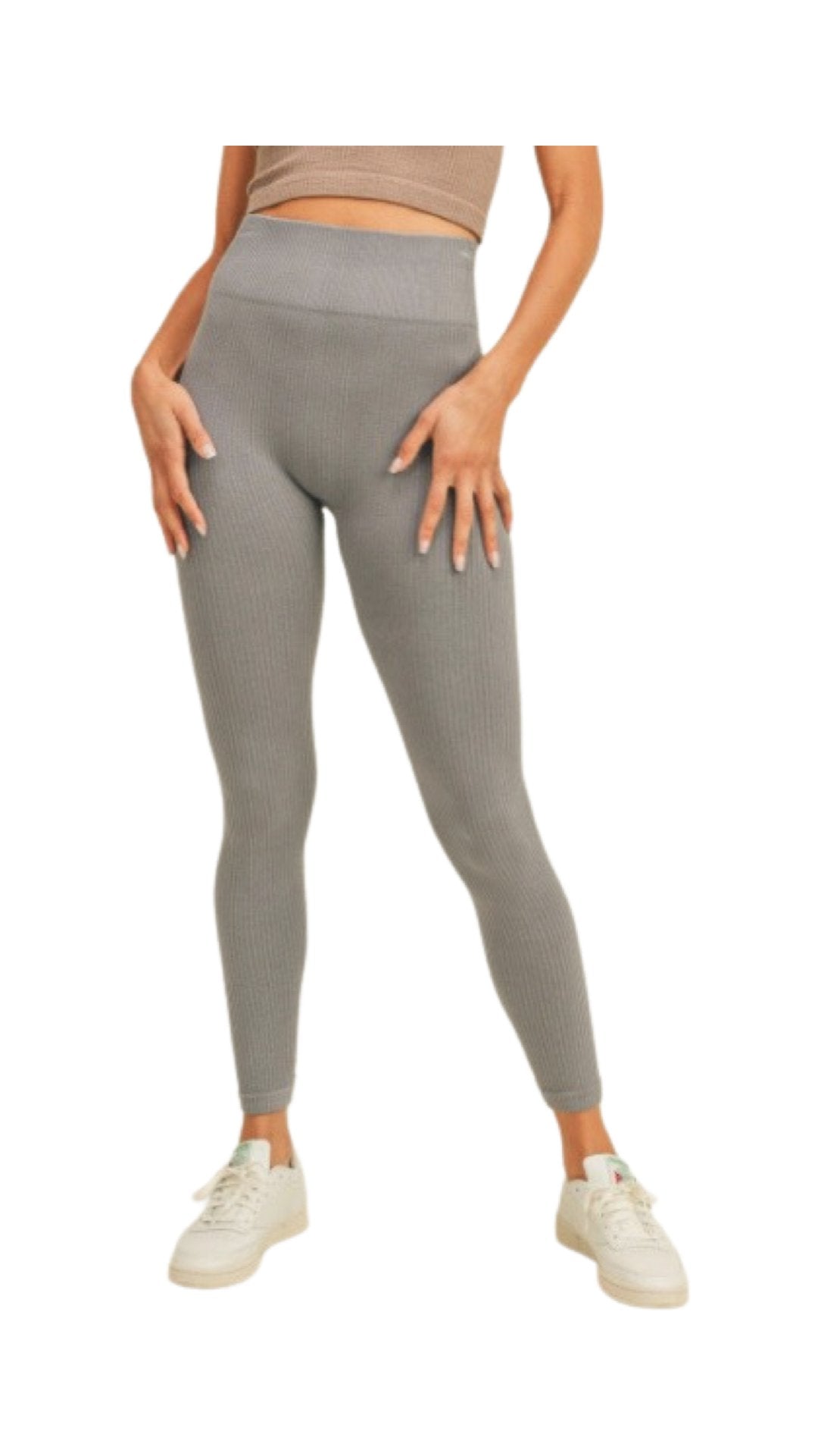 Ribbed Leggings Grey - Model Express Vancouver