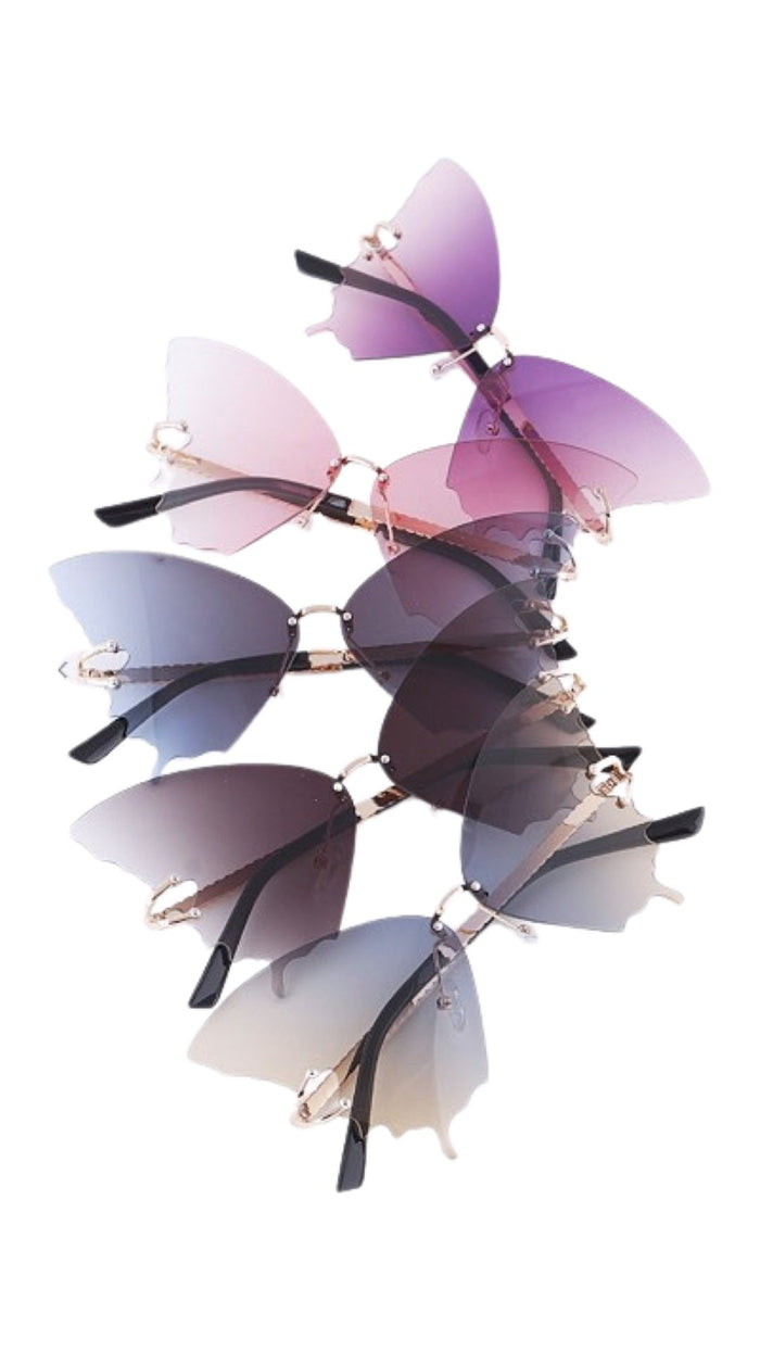 Rimless Butterfly Sunglasses - Assorted Colour - Model Express VancouverAccessories