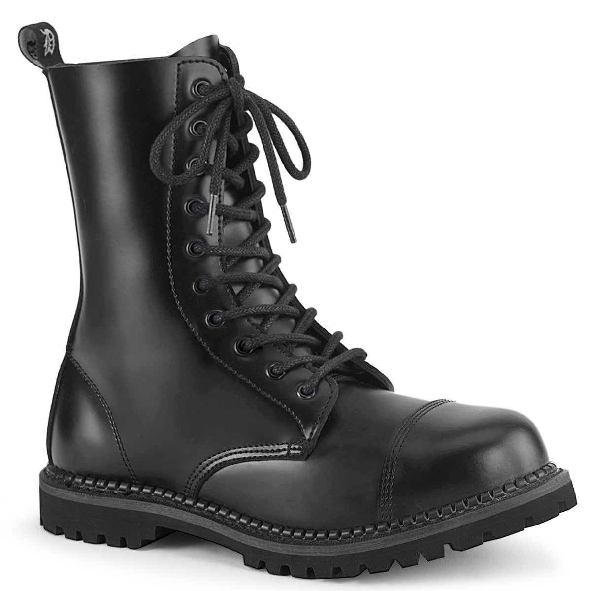 Demonia Riot-10 - Blk Leather