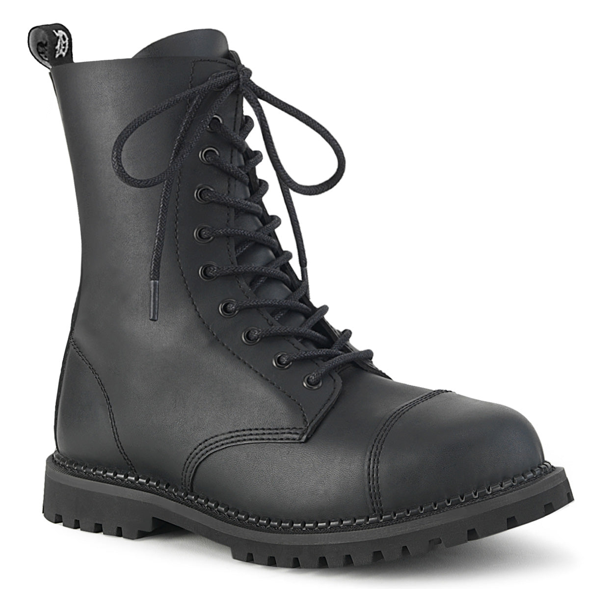 Demonia Riot-10 - Blk Vegan Leather